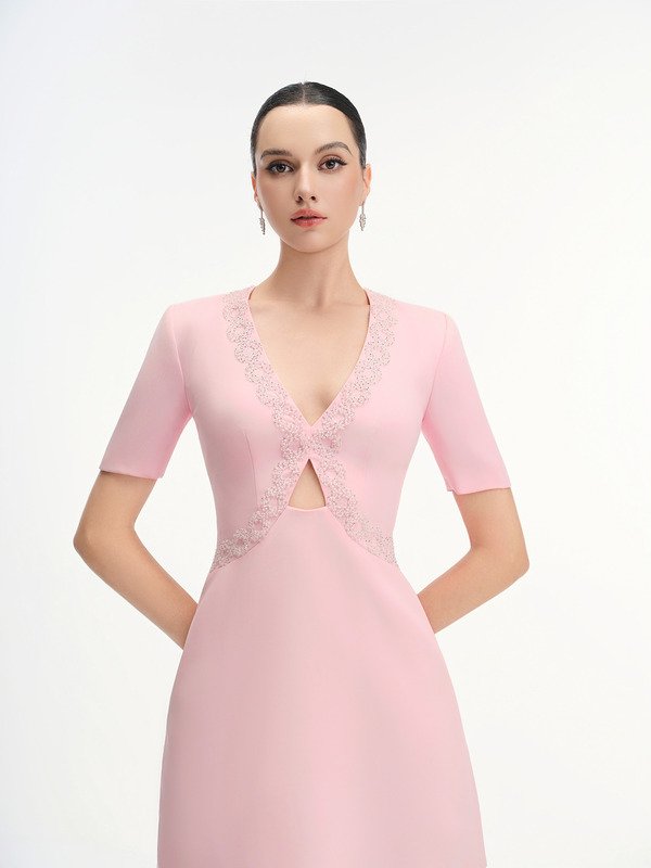 FEMININITY - ĐẦM HỒNG NGẮN - Image 5