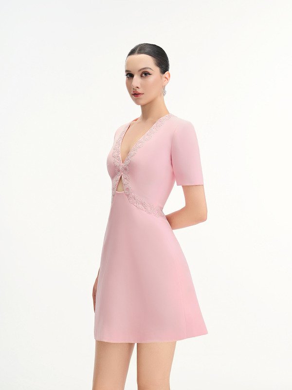 FEMININITY - ĐẦM HỒNG NGẮN - Image 4