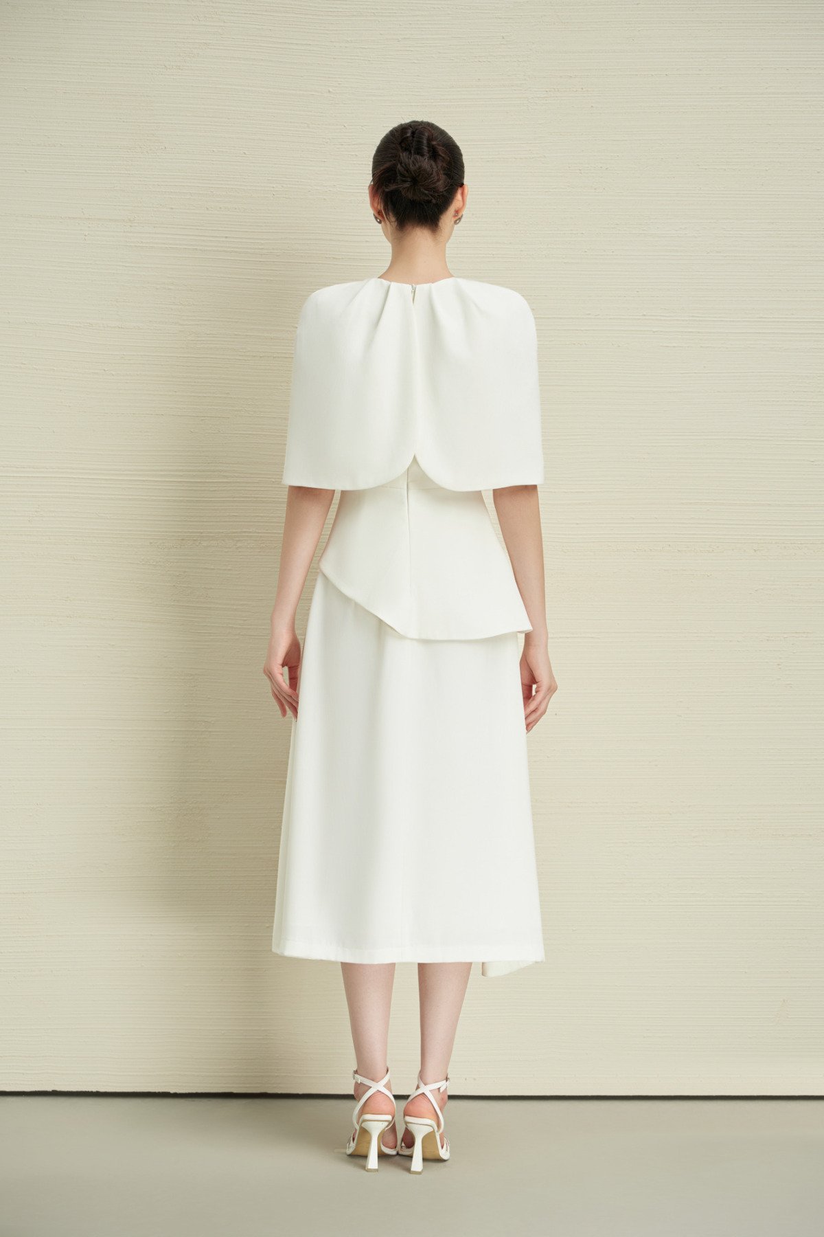 ĐẦM XÒE PEPLUM TAY CHOÀNG