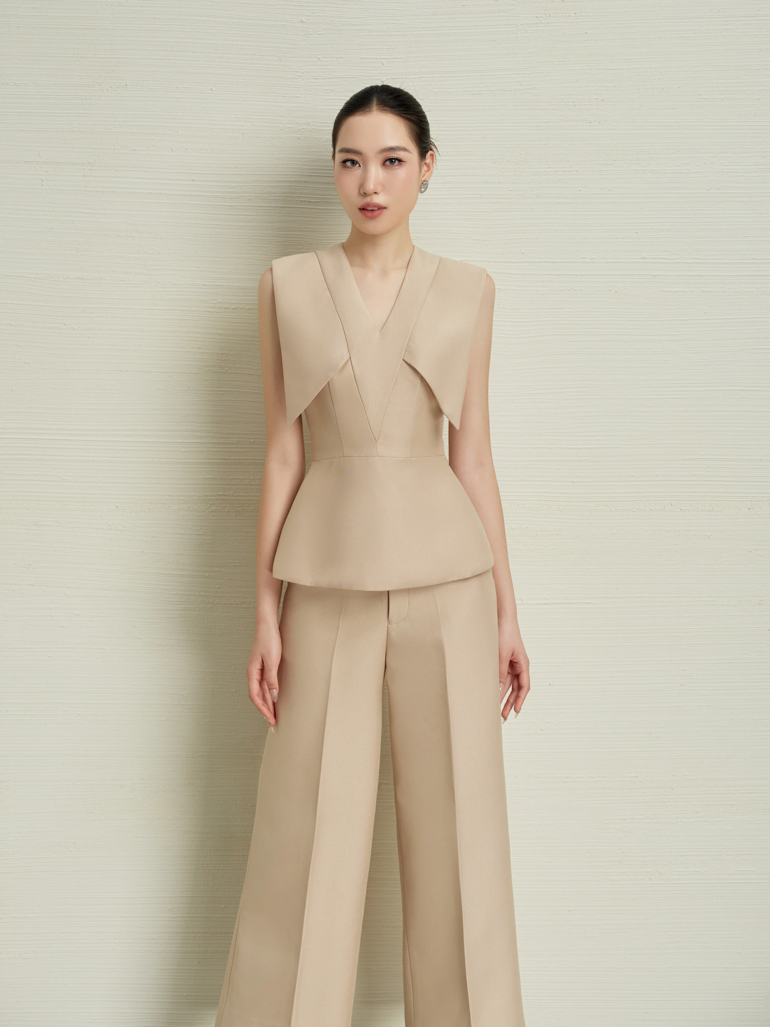 SET PEPLUM NUDE CỔ V - Image 6