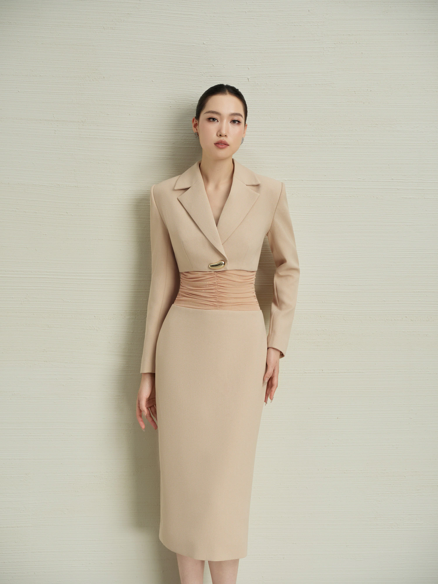 ĐẦM BÚT CHÌ PHỐI EO NHÚN - Image 5