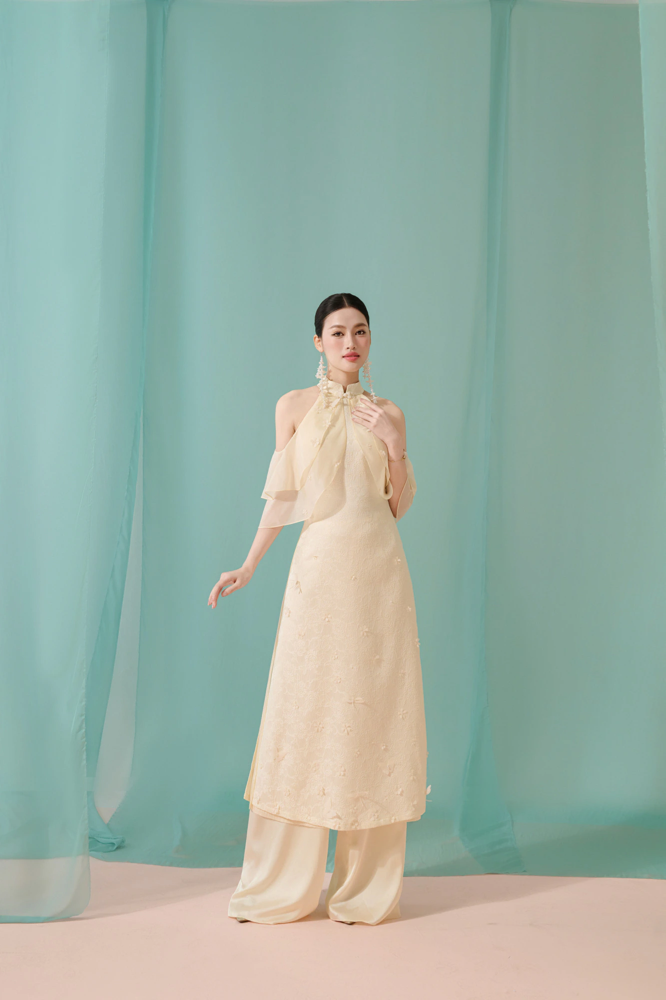 ÁO DÀI TRỄ VAI CHIFFON