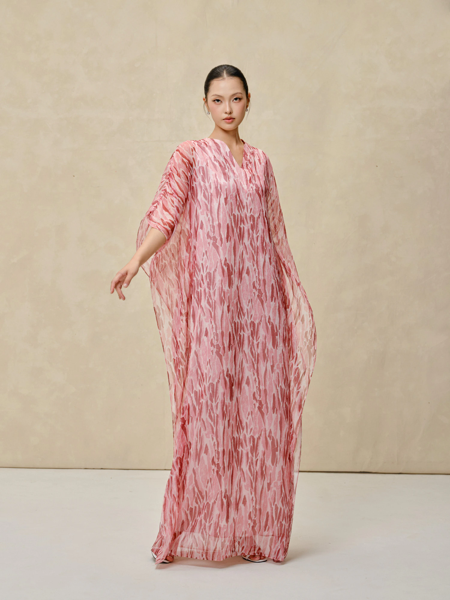 Kaftan Nude Rose Dress - Image 6