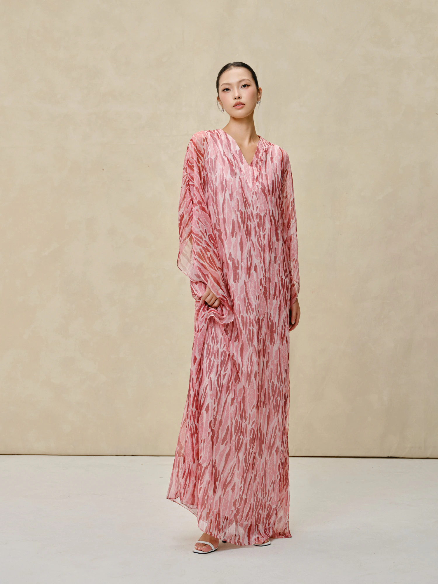 Kaftan Nude Rose Dress - Image 5